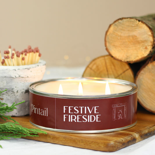 Festive Fireside Triple Wick Candle