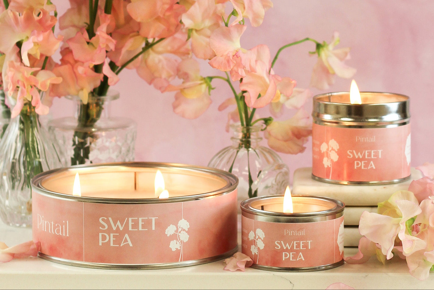 Sweet Pea Triple Wick Candle