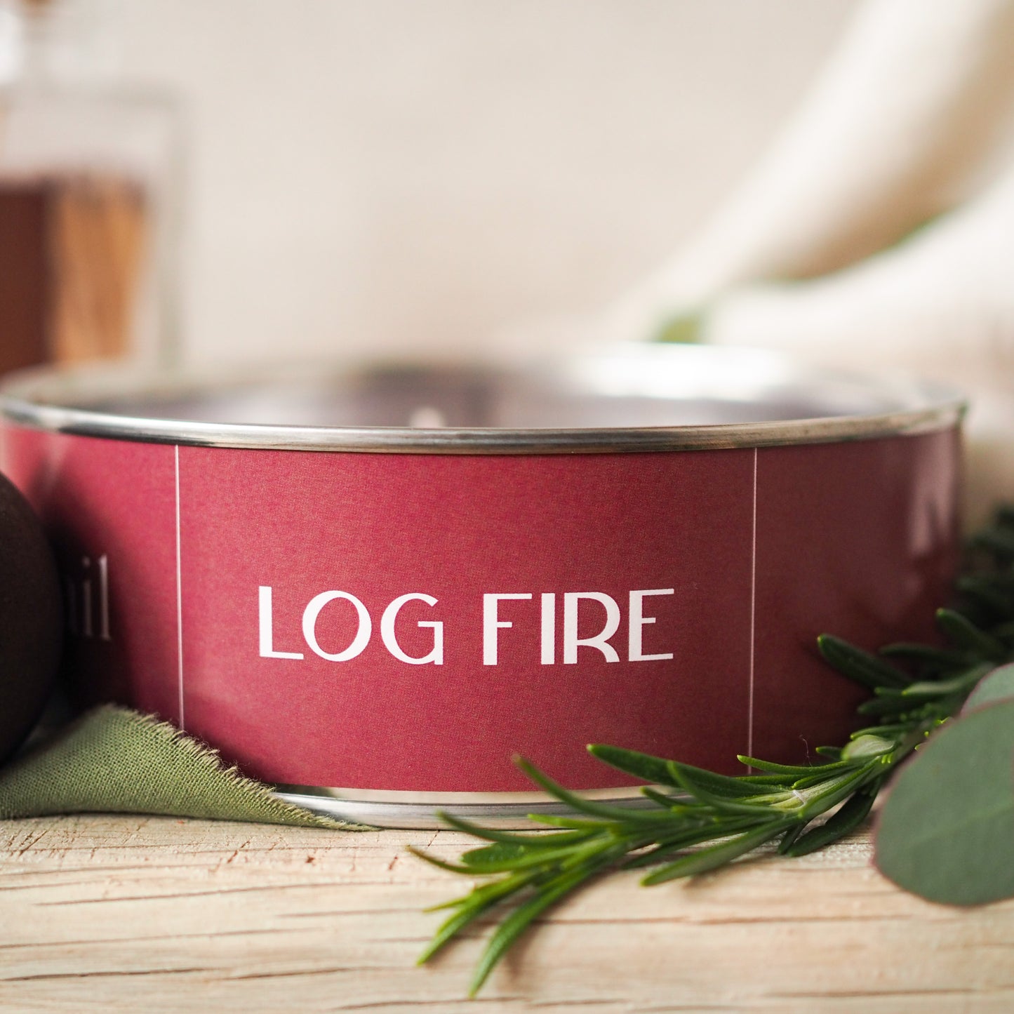 Log Fire Triple Wick