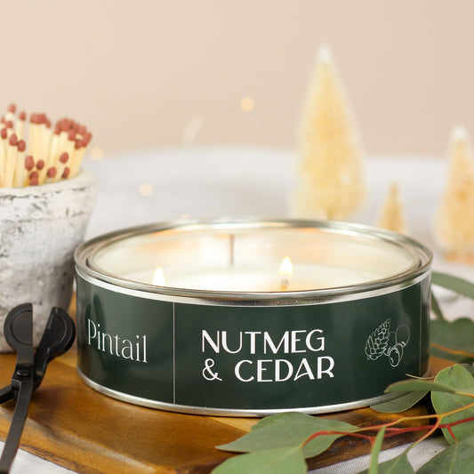 Nutmeg & Cedar Triple Wick Candle