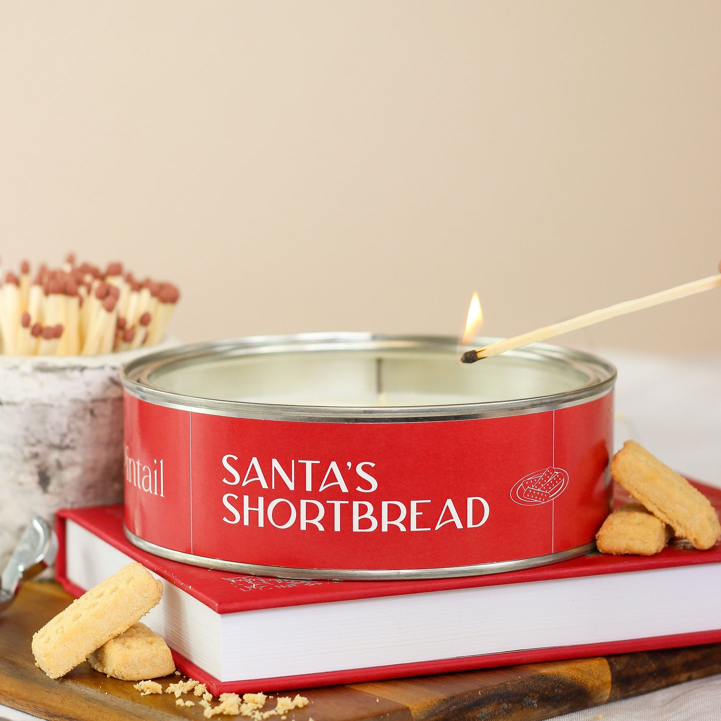 Santa's Shortbread Triple Wick Candle