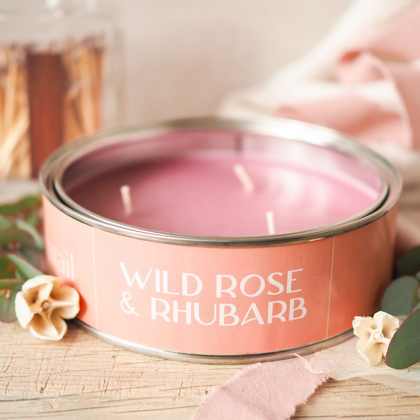 Wild Rose & Rhubarb Triple Wick