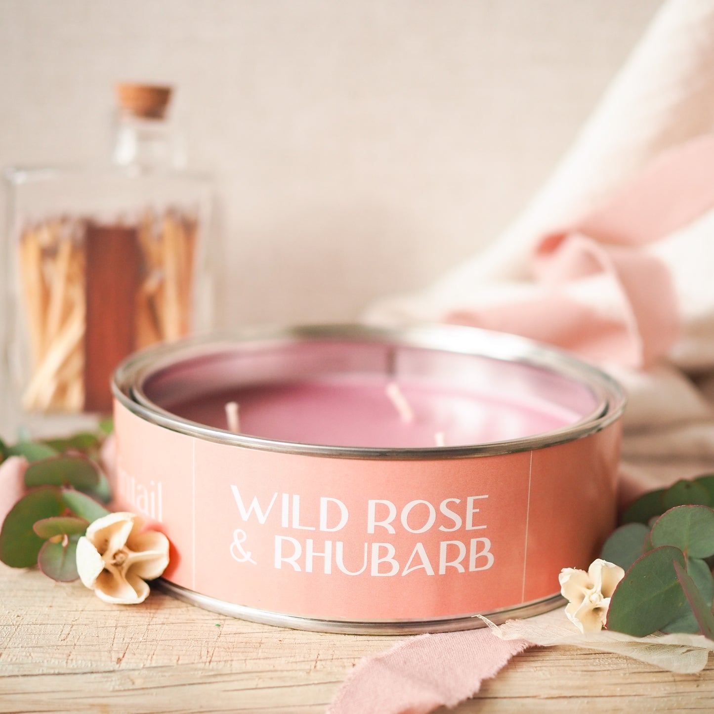 Wild Rose & Rhubarb Triple Wick