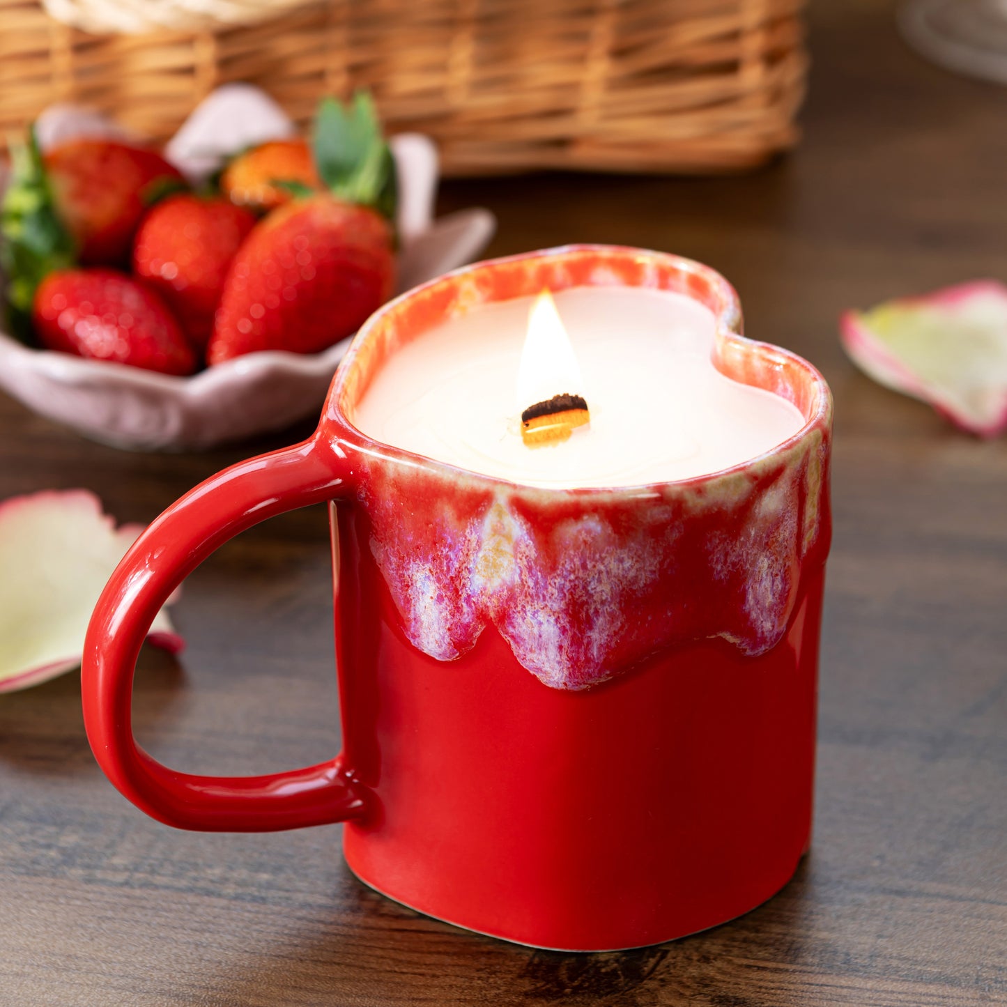Ceramic Heart Mug Candle - Patchouli & Tibetan Musk