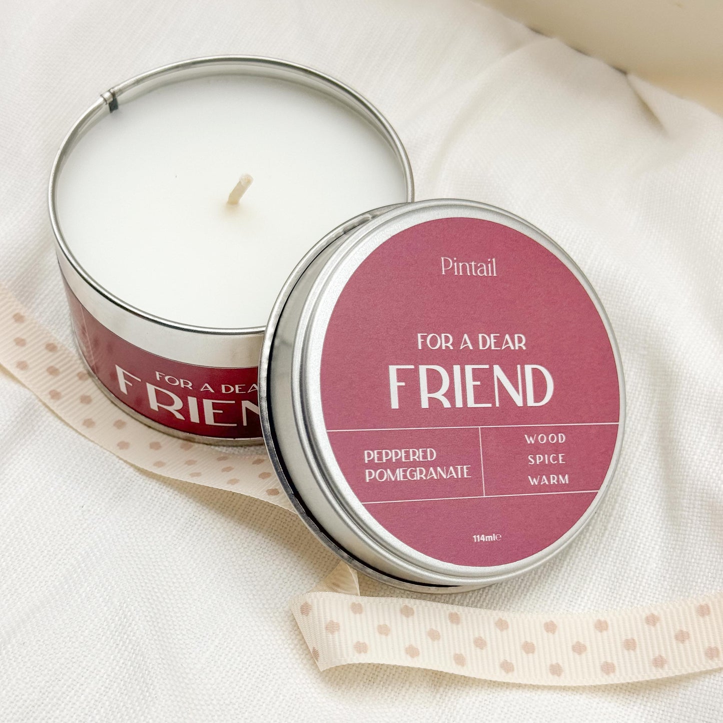 'For a Dear Friend' Peppered Pomegranate Occasion Candle