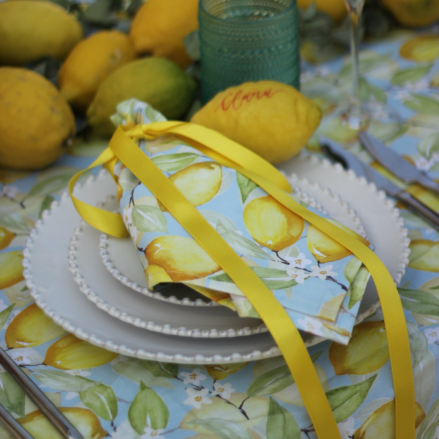 Summer Lemons Tablecloth
