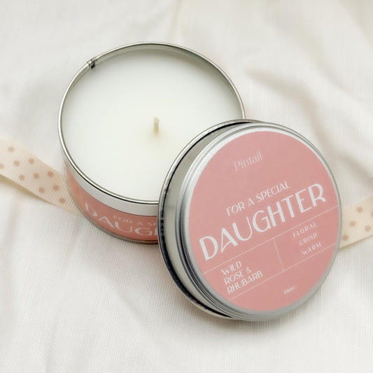 'For a Special Daughter' Wild Rose & Rhubarb Occasion Candle