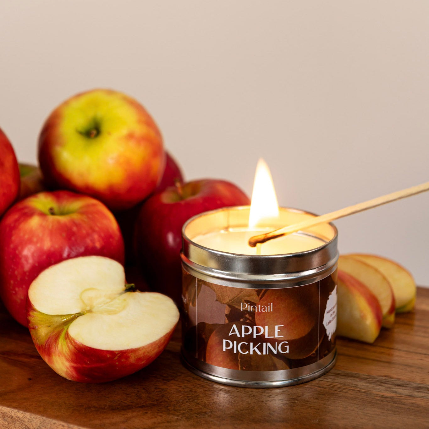 Apple Picking Classic Tin Candle