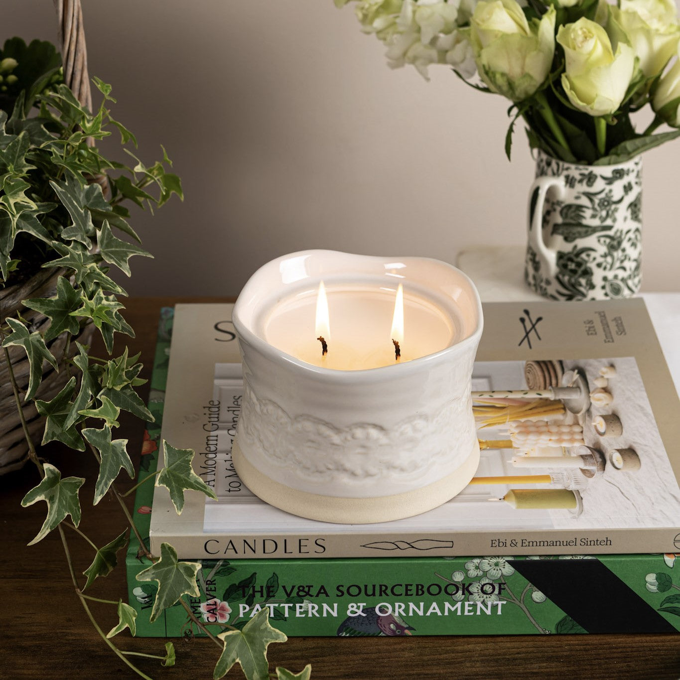 Vine Tomato 2 Wick Summer Ceramic Candle