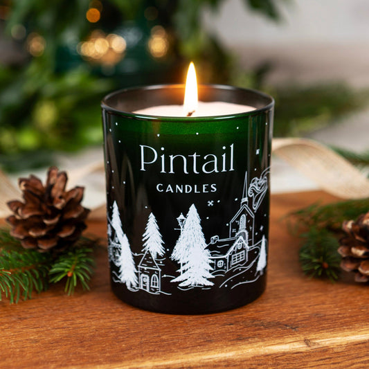Christmas Tree Forest Glass Candle - Dispatching November