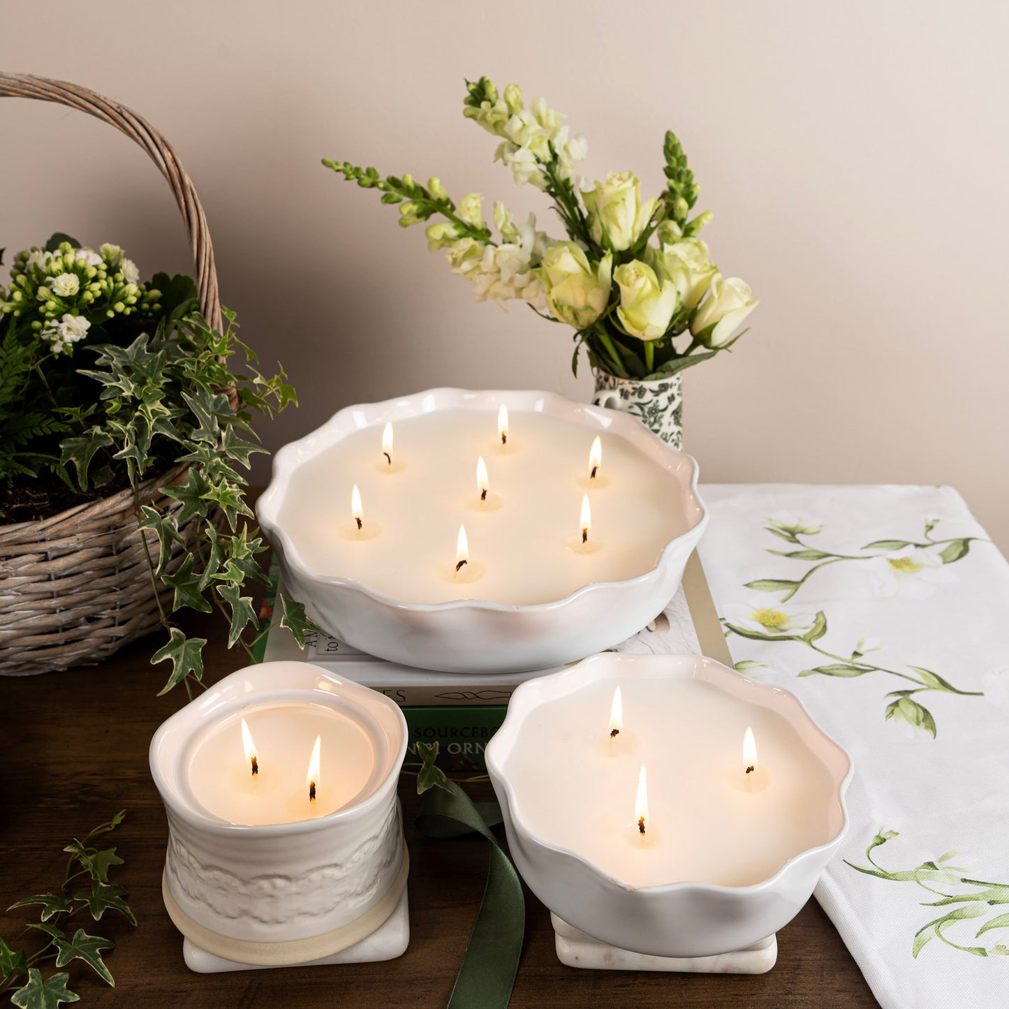 Vine Tomato 2 Wick Summer Ceramic Candle