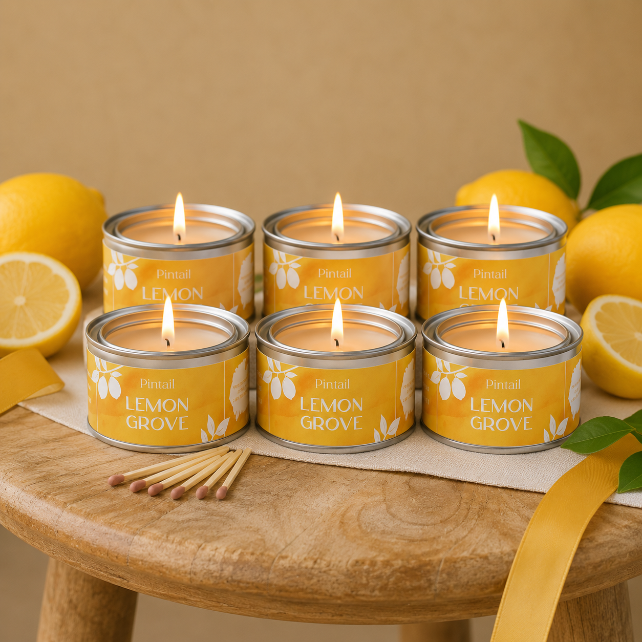 Lemon Grove Paint Pot Candle - SIX PACK