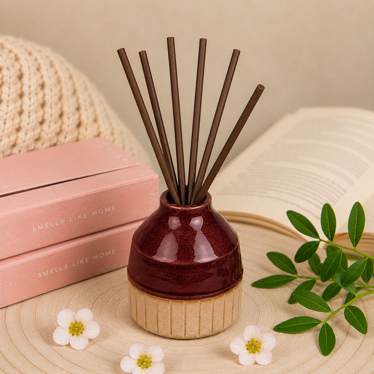 Burgundy Ceramic Diffuser