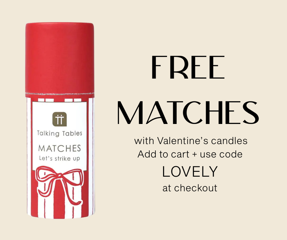 Red Bow Small Candle Matches - 45 Pack