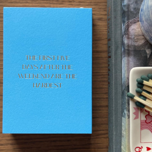 "The First Five Days" Matchbox