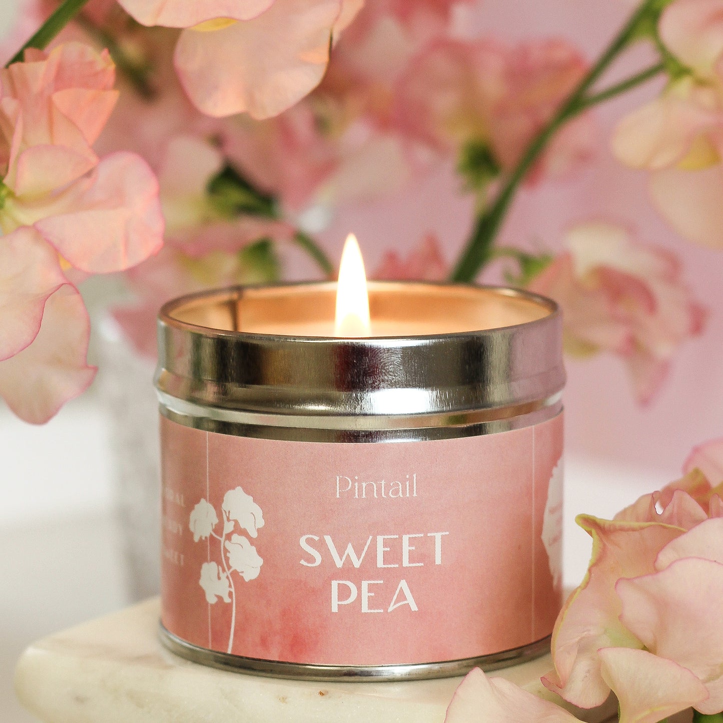Sweet Pea Classic Tin Candle