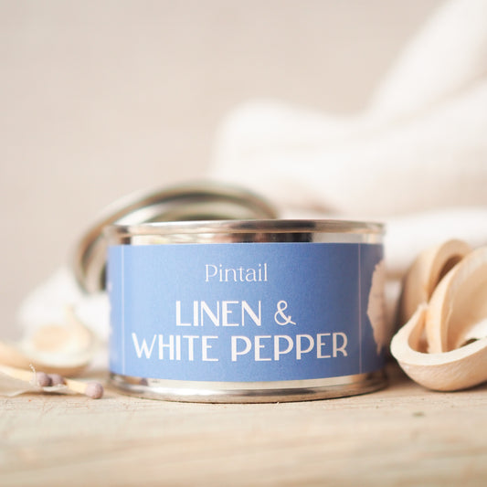 Linen & White Pepper Paint Pot