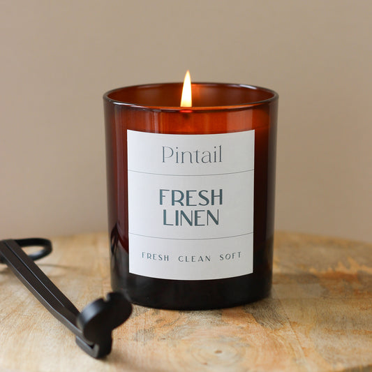 Fresh Linen Glass Candle