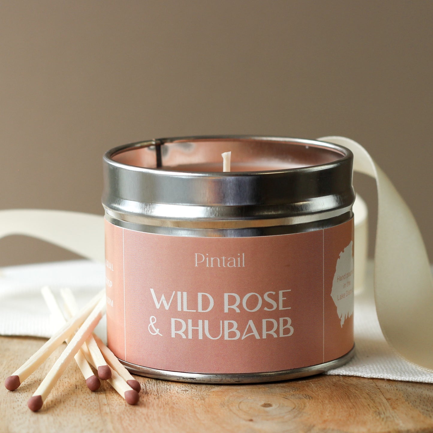 Wild Rose & Rhubarb Classic Tin Candle