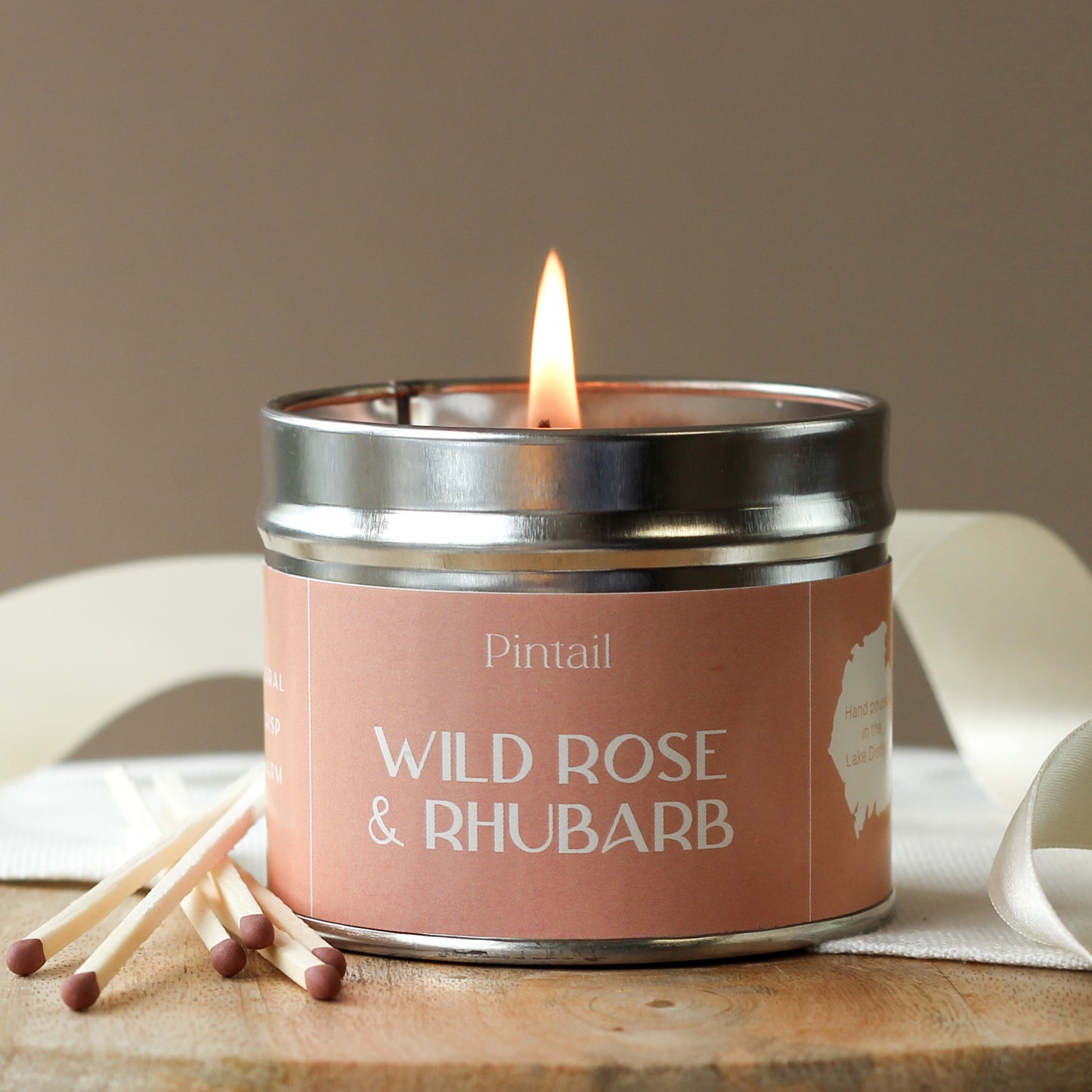 Wild Rose & Rhubarb Classic Tin Candle