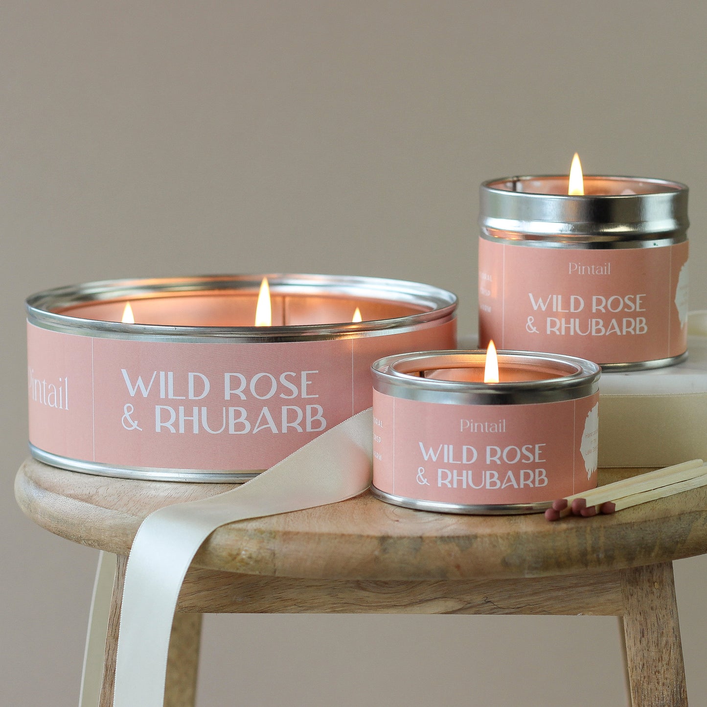 Wild Rose & Rhubarb Triple Wick Candle