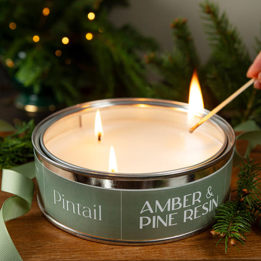 Amber & Pine Resin Triple Wick - Pre Order for September Dispatch