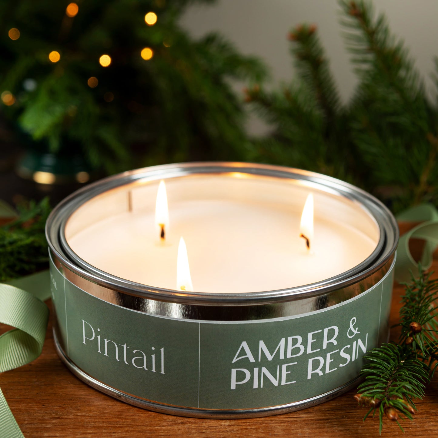 Amber & Pine Resin Triple Wick - Pre Order for September Dispatch
