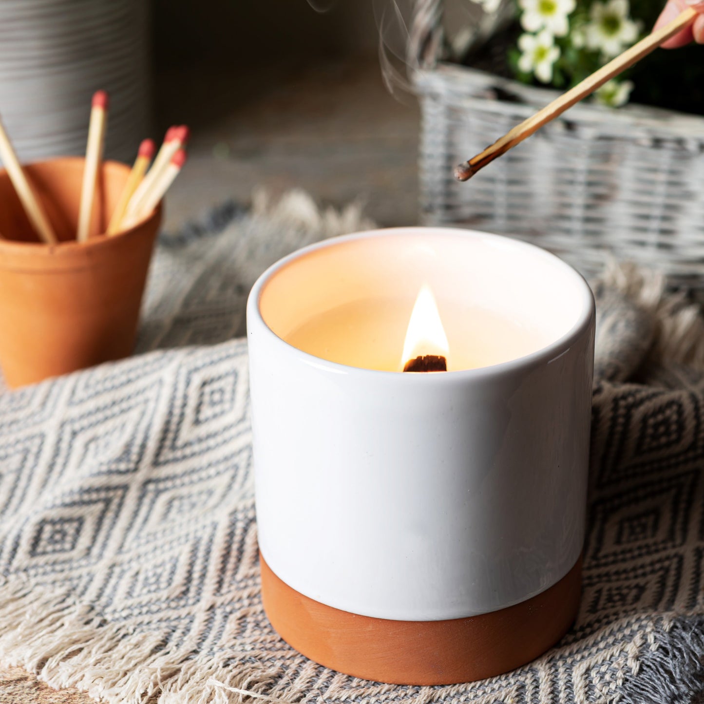 Citronella and Lavender Ceramic Candle