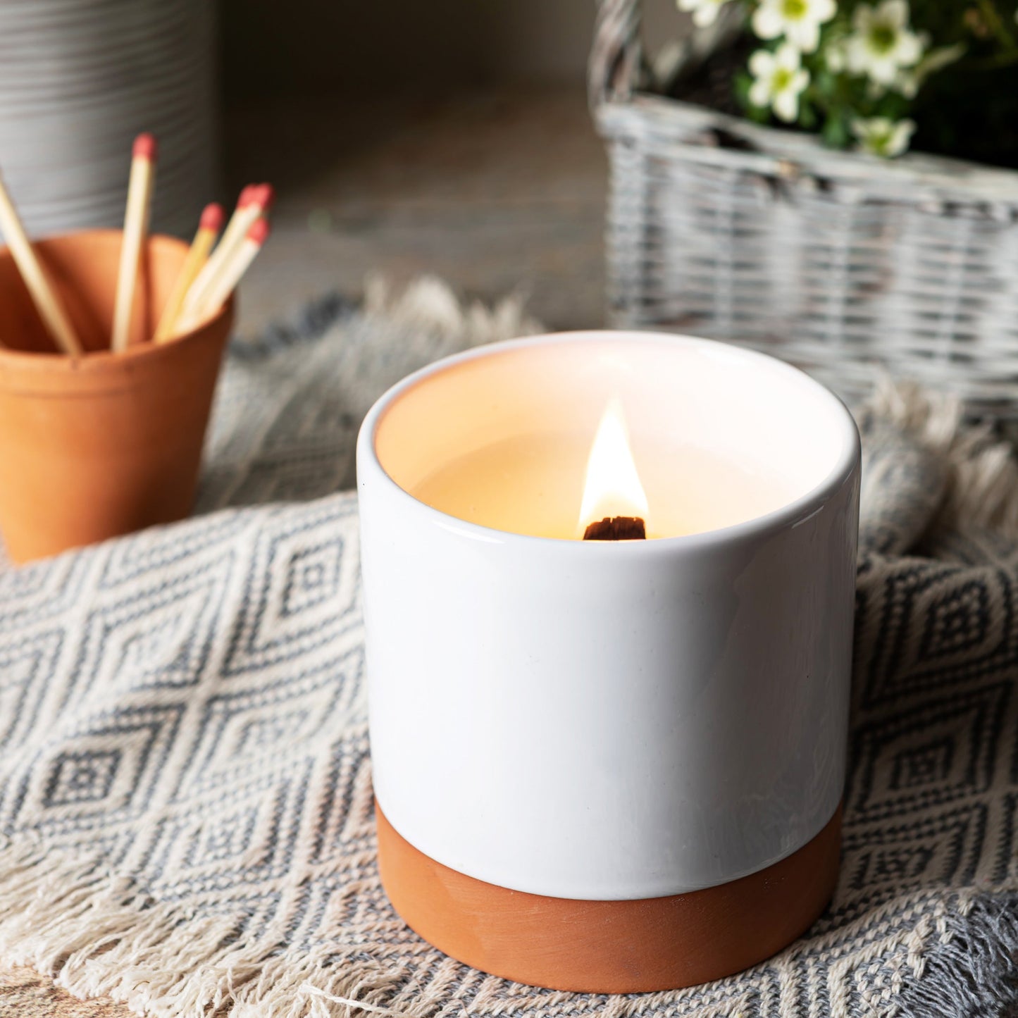Citronella and Lavender Ceramic Candle