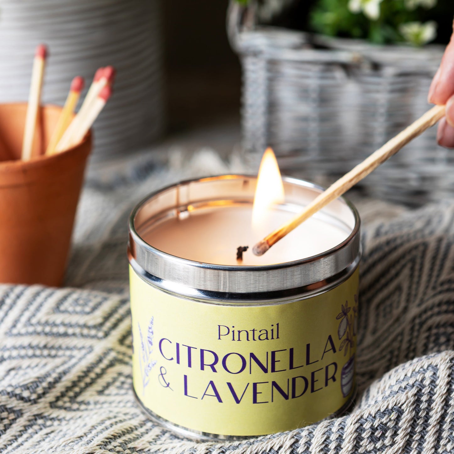 Citronella and Lavender Classic Tin Candle