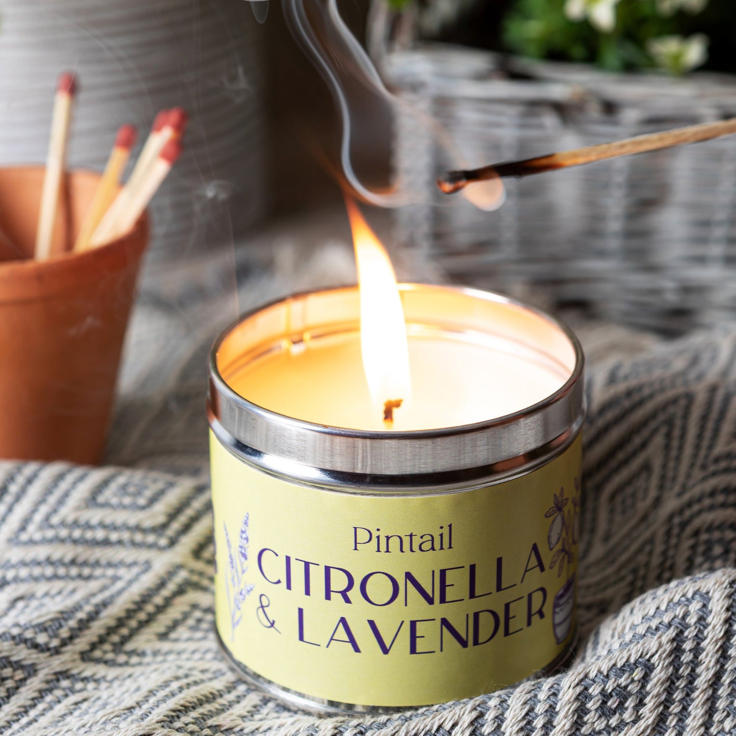 Citronella and Lavender Classic Tin Candle