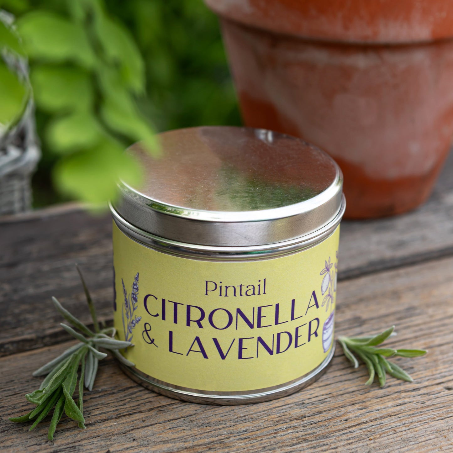 Citronella and Lavender Classic Tin Candle