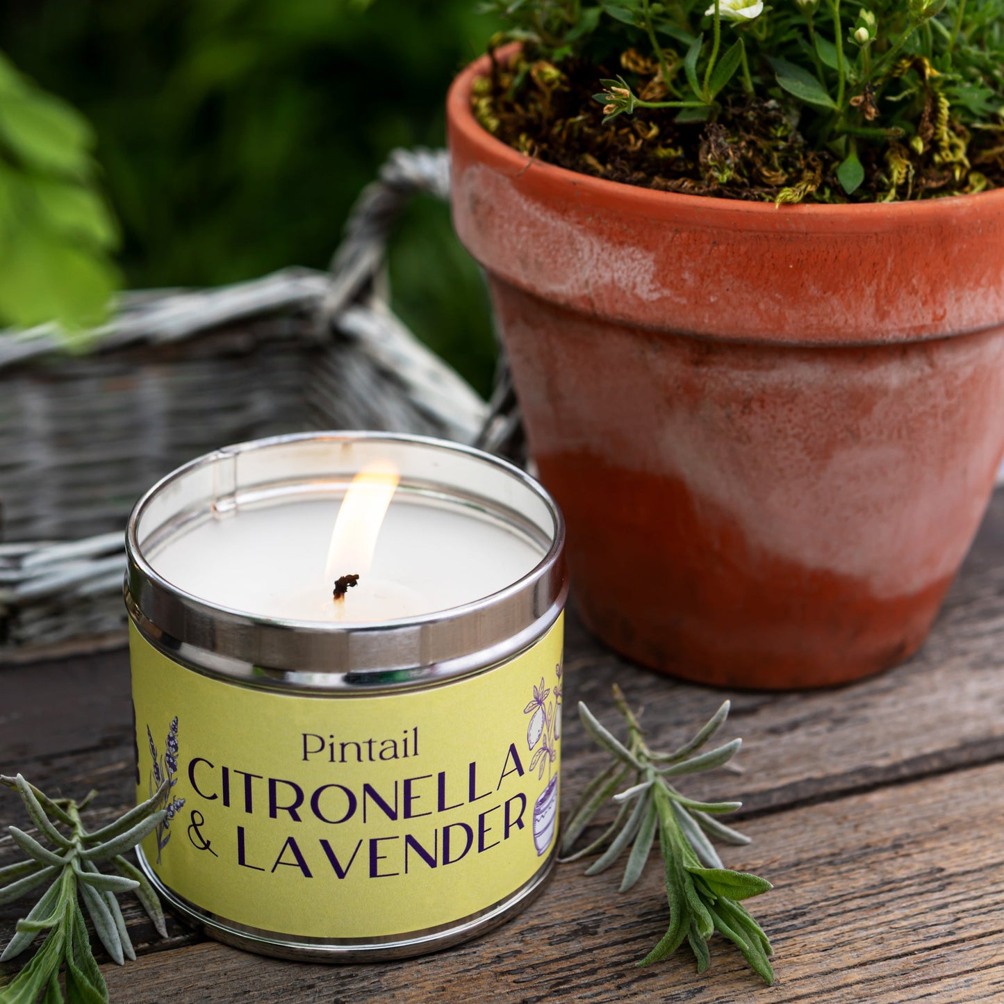 Citronella and Lavender Classic Tin Candle