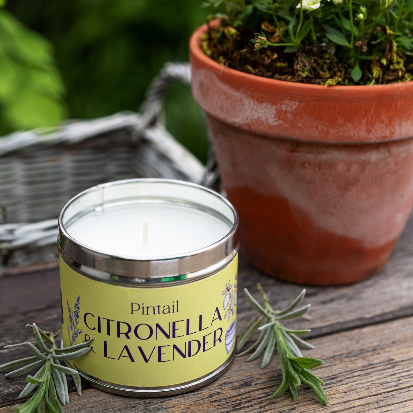 Citronella and Lavender Classic Tin Candle