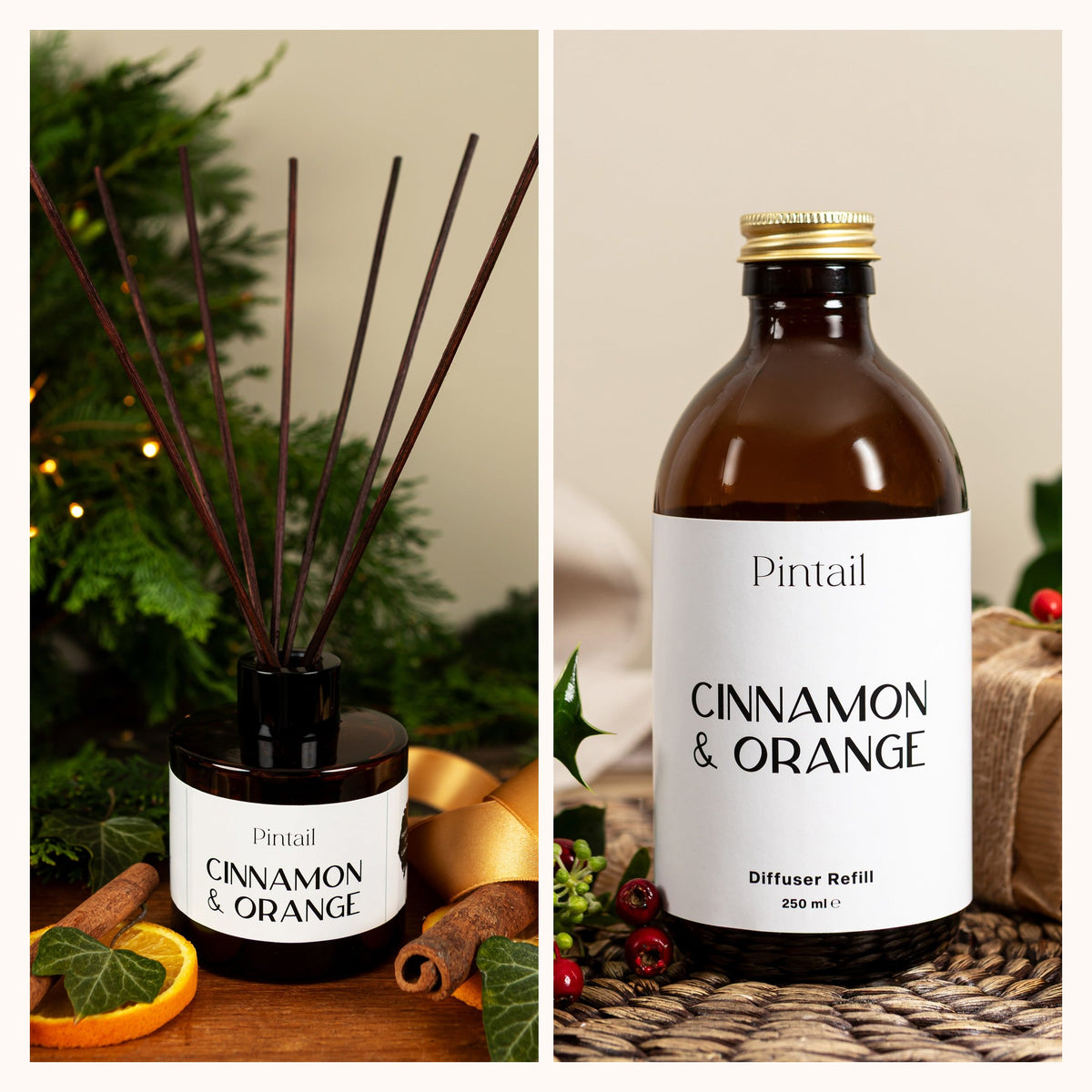 Cinnamon & Orange reed diffuser and refill