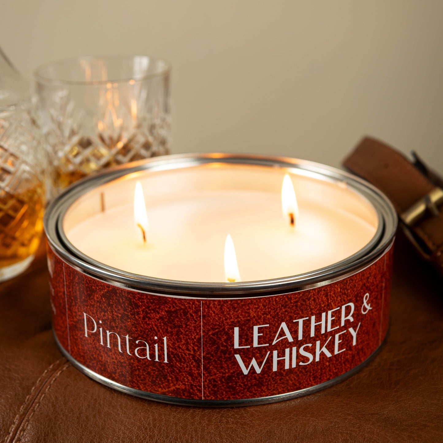 Leather & Whisky Triple Wick