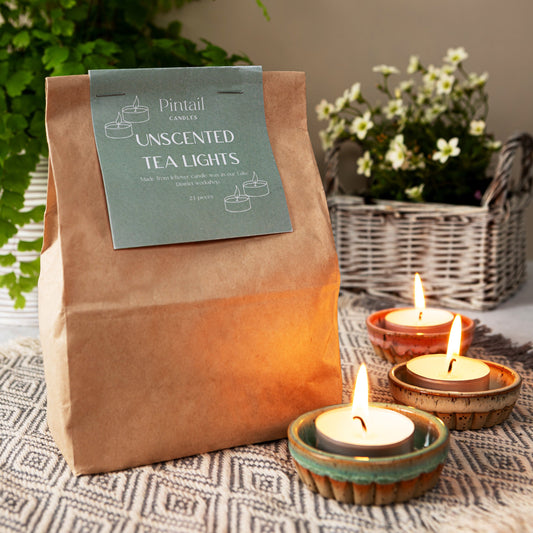 Unscented Recycled Wax Tea Lights - 24 Pack