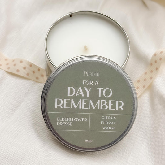 'For a Day to Remember' Elderflower Presse Occasion Candle