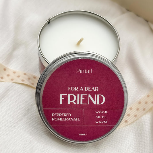 'For a Dear Friend' Peppered Pomegranate Occasion Candle