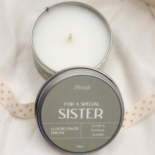 'For a Special Sister' Elderflower Press Occasion Candle